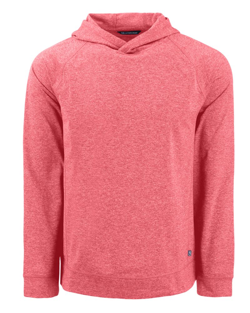 Cutter & Buck Men's Adapt Recycled Soft Knit Stretch Heathered Hooded Pullover-5