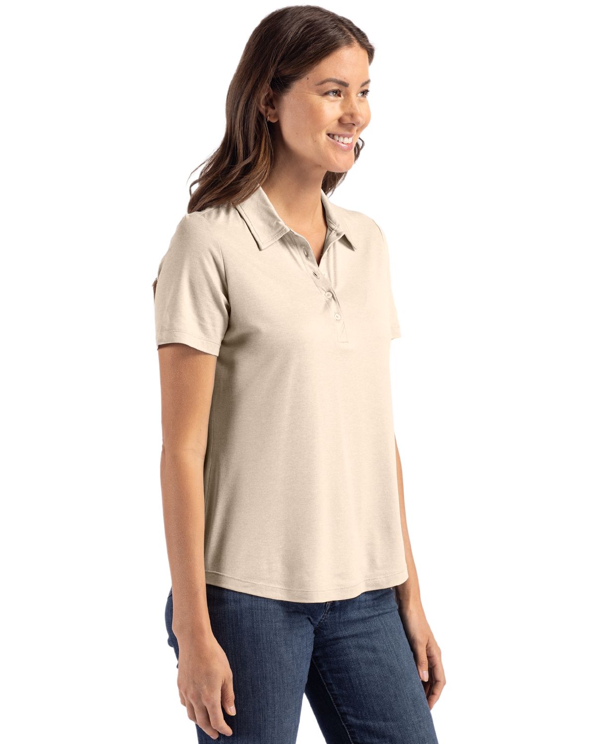 Cutter & Buck Women's Coastline Recycled Double Peached Polo-6