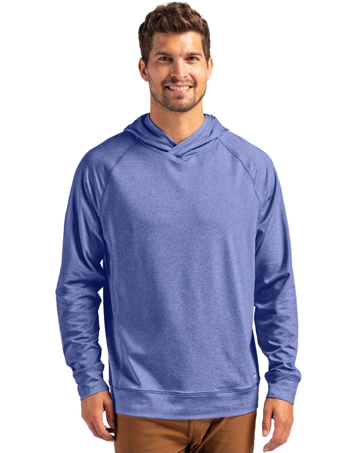 Cutter & Buck Men's Adapt Recycled Soft Knit Stretch Heathered Hooded Pullover-2