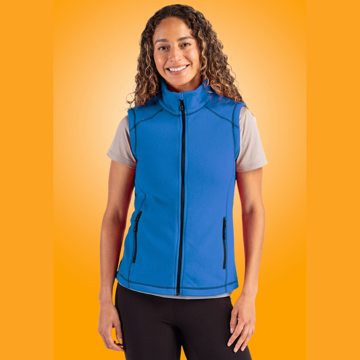 Clique Women's Powder Recycled Fleece Full Zip Vest-4