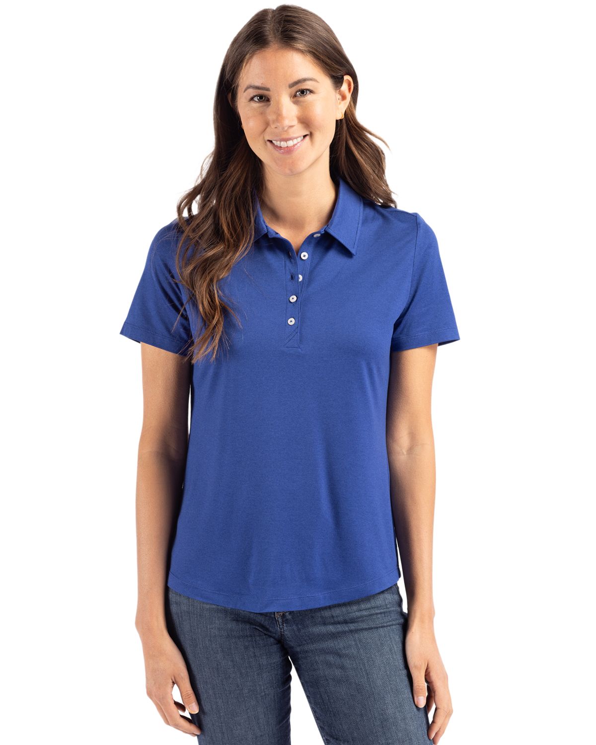 Cutter & Buck Women's Coastline Recycled Double Peached Polo-4