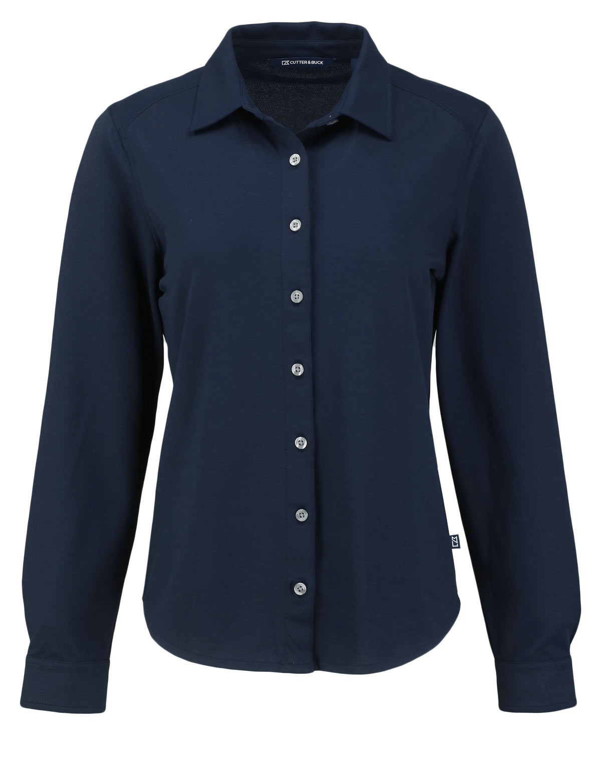 Cutter & Buck Women's Advantage Pique Long Sleeve Button-Down Shirt-1