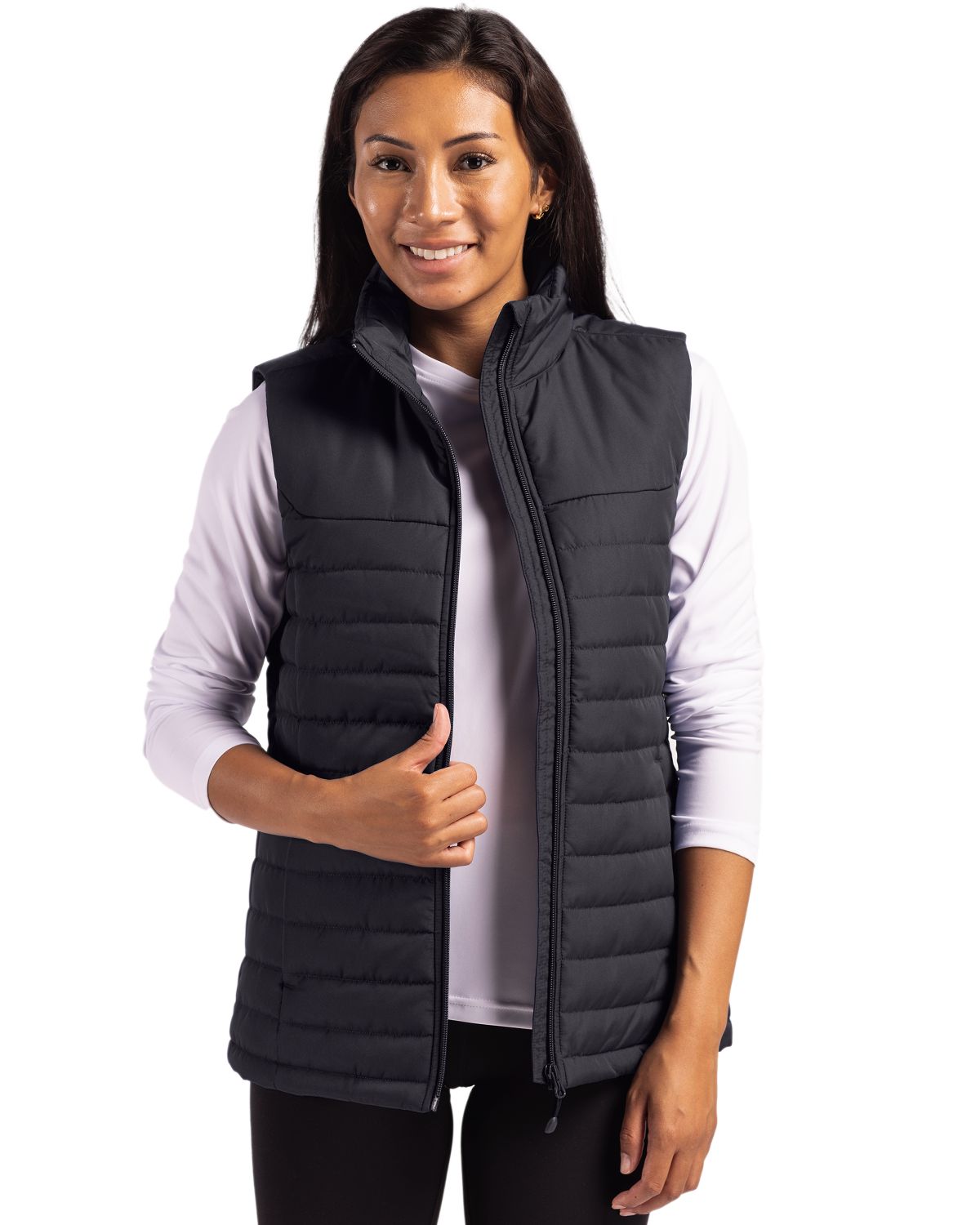 Clique Women's Elevation Recycled Insulated Puffer Full Zip Vest-2
