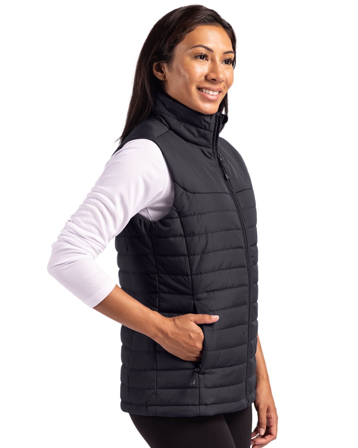 Clique Women's Elevation Recycled Insulated Puffer Full Zip Vest-4