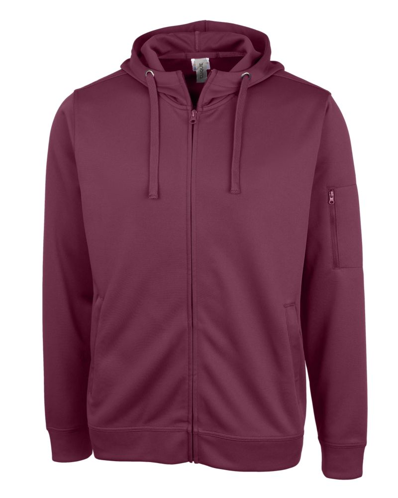 Clique Men's Lift Solution-dyed Performance Full Zip Hooded Sweatshirt-2
