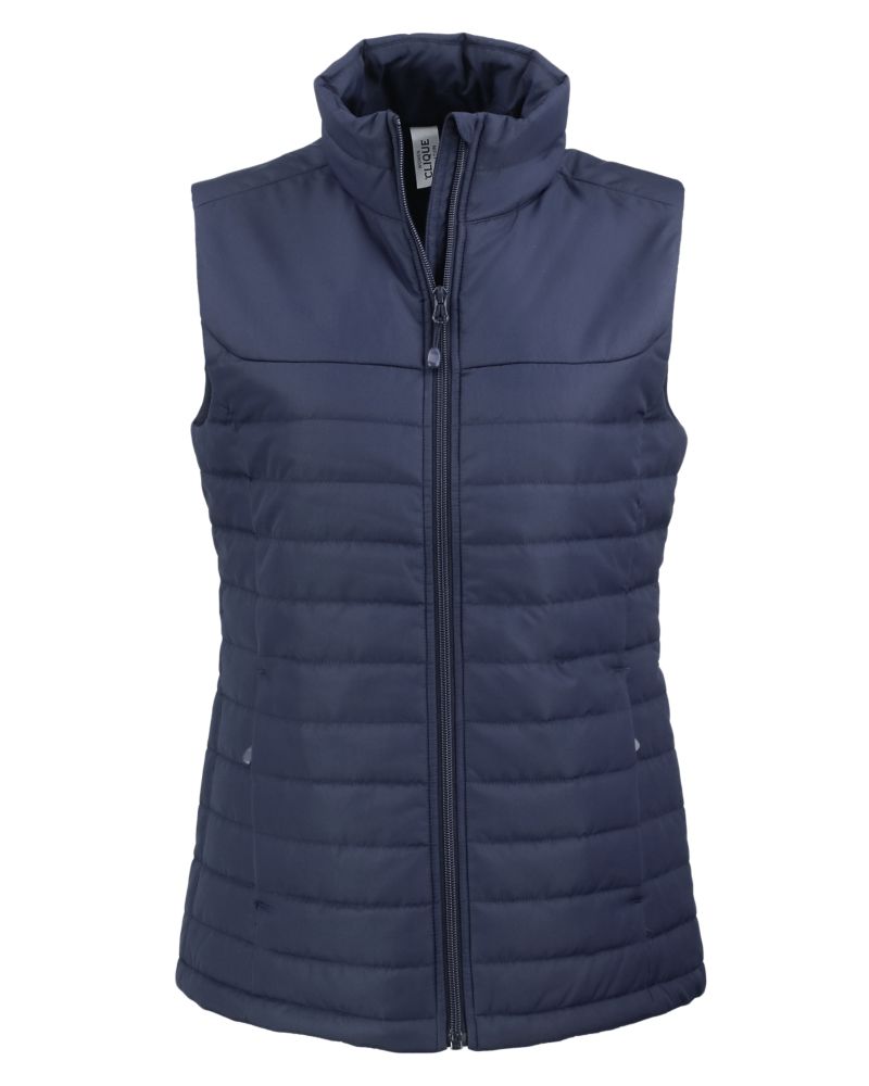 Clique Women's Elevation Recycled Insulated Puffer Full Zip Vest-2
