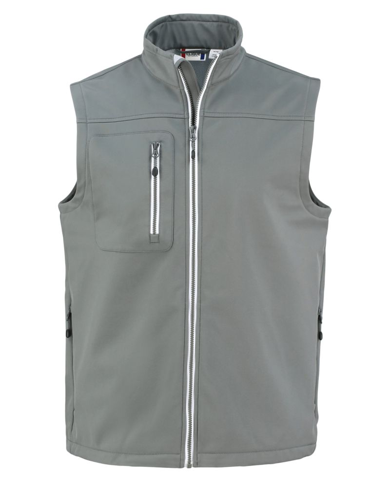 Clique Men's Telemark Recycled Stretch Softshell Full Zip Vest-2