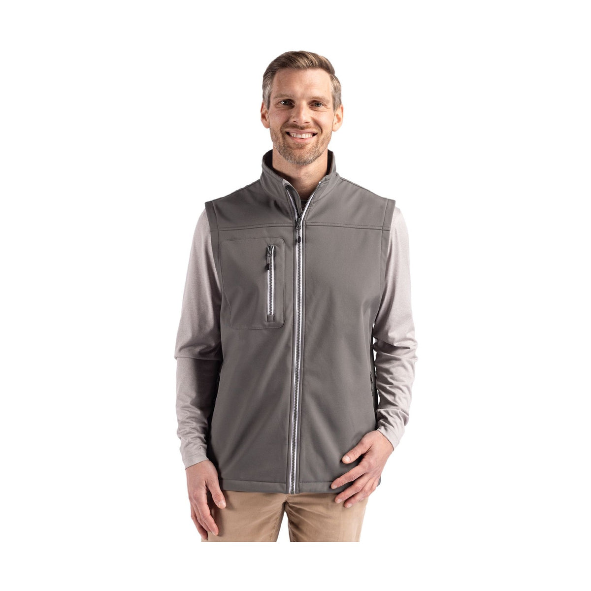 Clique Men's Telemark Recycled Stretch Softshell Full Zip Vest-5