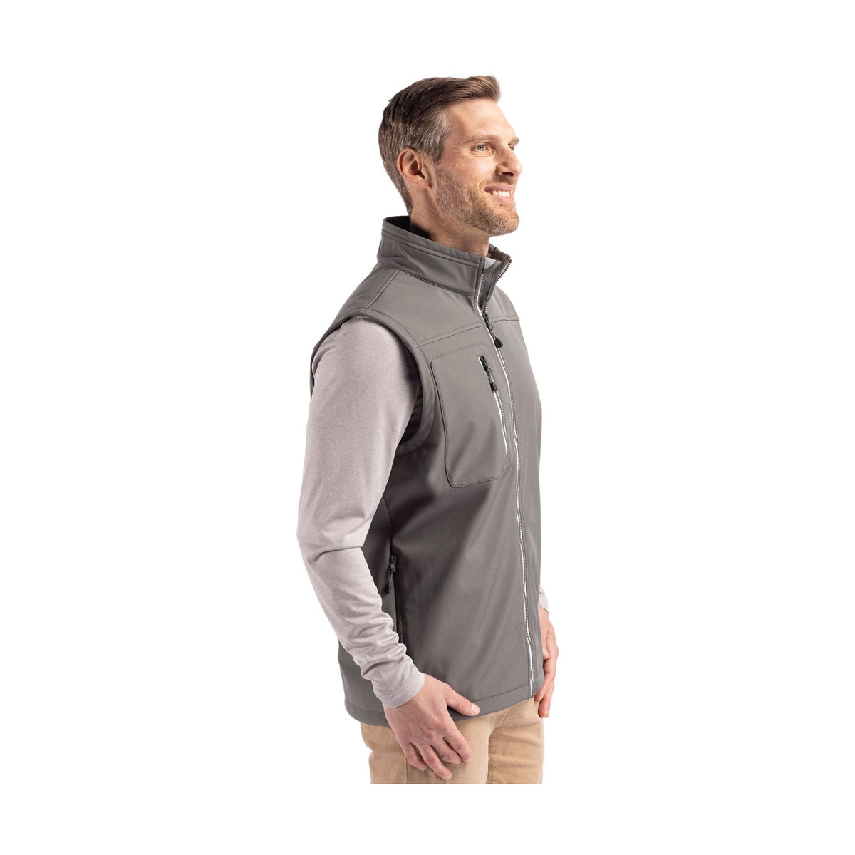 Clique Men's Telemark Recycled Stretch Softshell Full Zip Vest-7