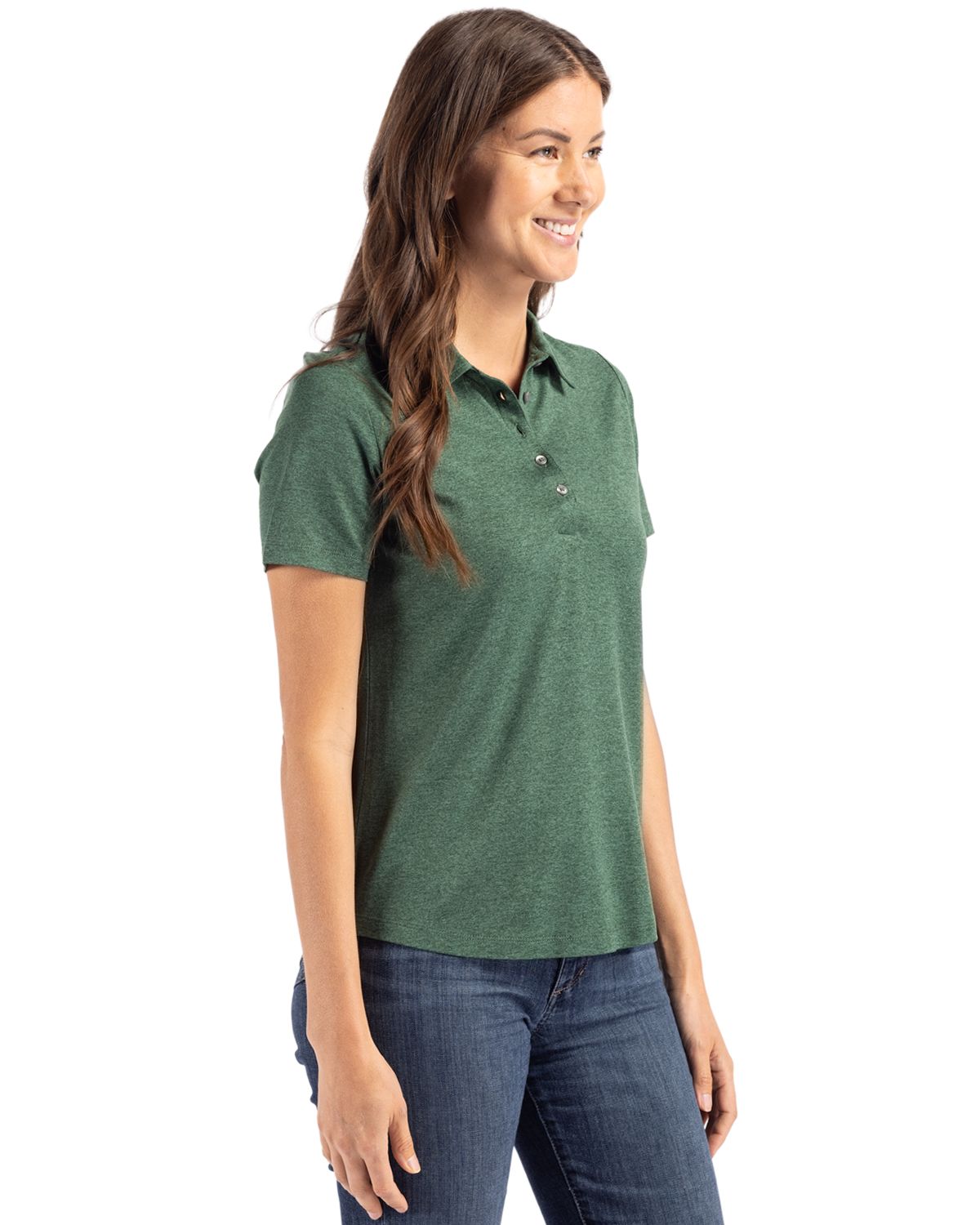 Cutter & Buck Women's Coastline Recycled Double Peached Polo-6