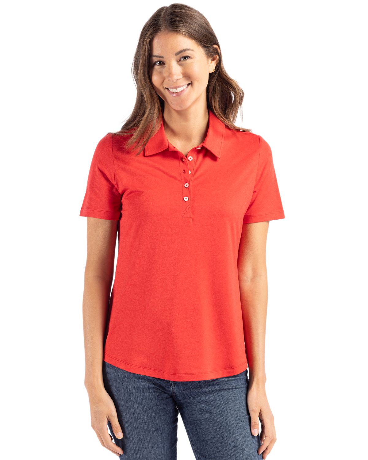 Cutter & Buck Women's Coastline Recycled Double Peached Polo-4