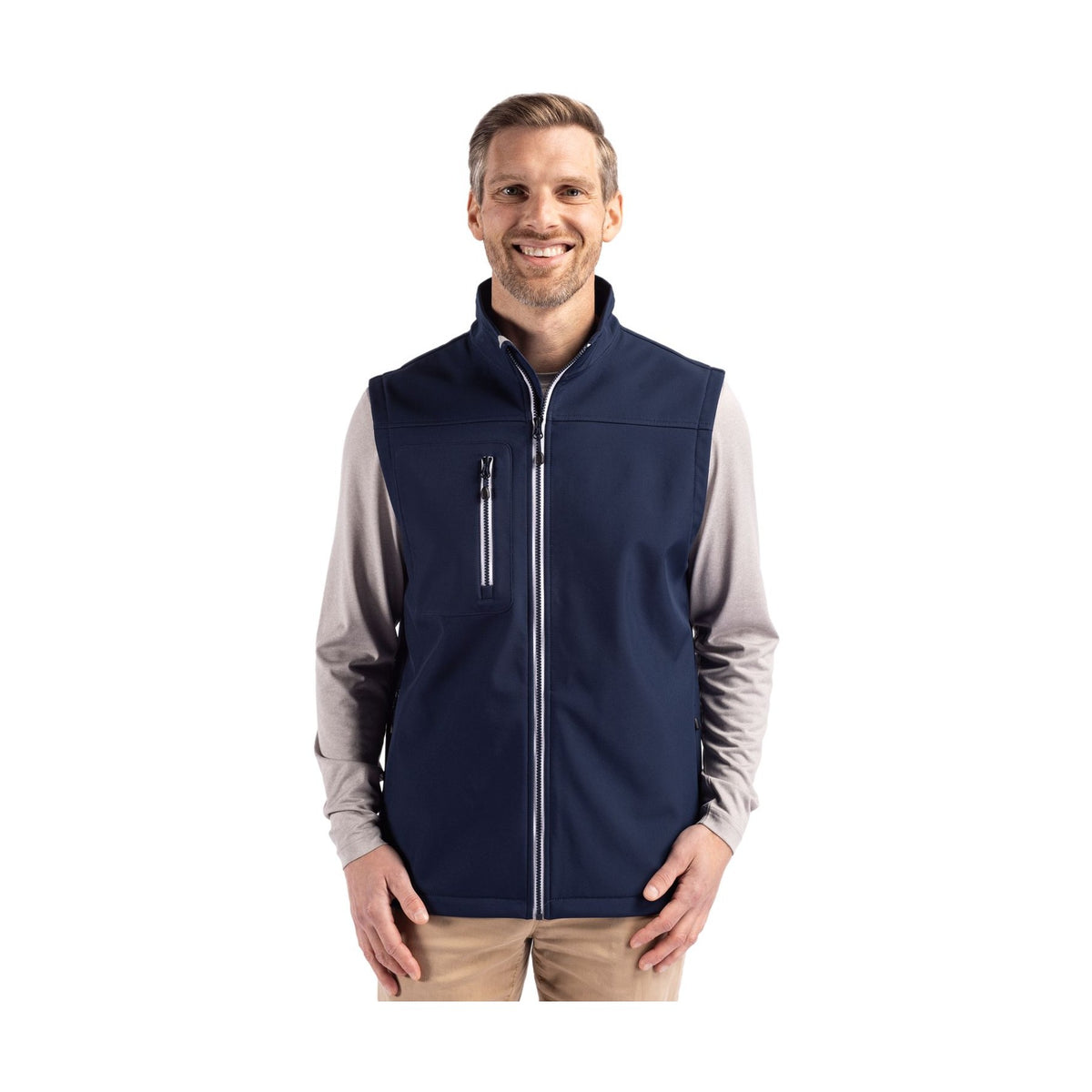 Clique Men's Telemark Recycled Stretch Softshell Full Zip Vest-1