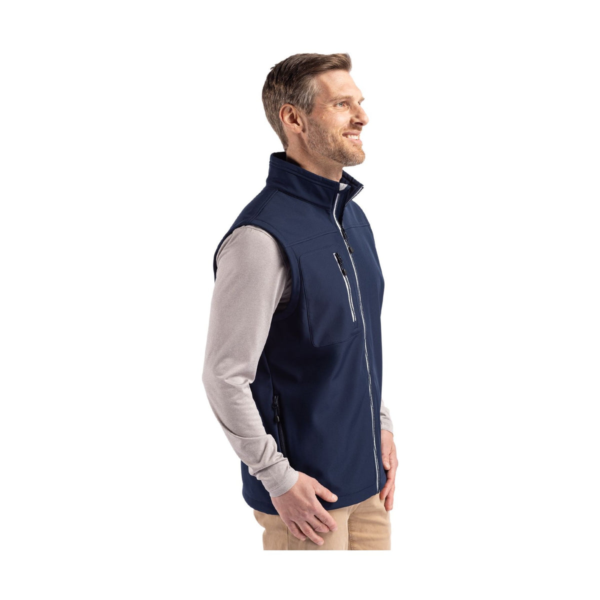 Clique Men's Telemark Recycled Stretch Softshell Full Zip Vest-3