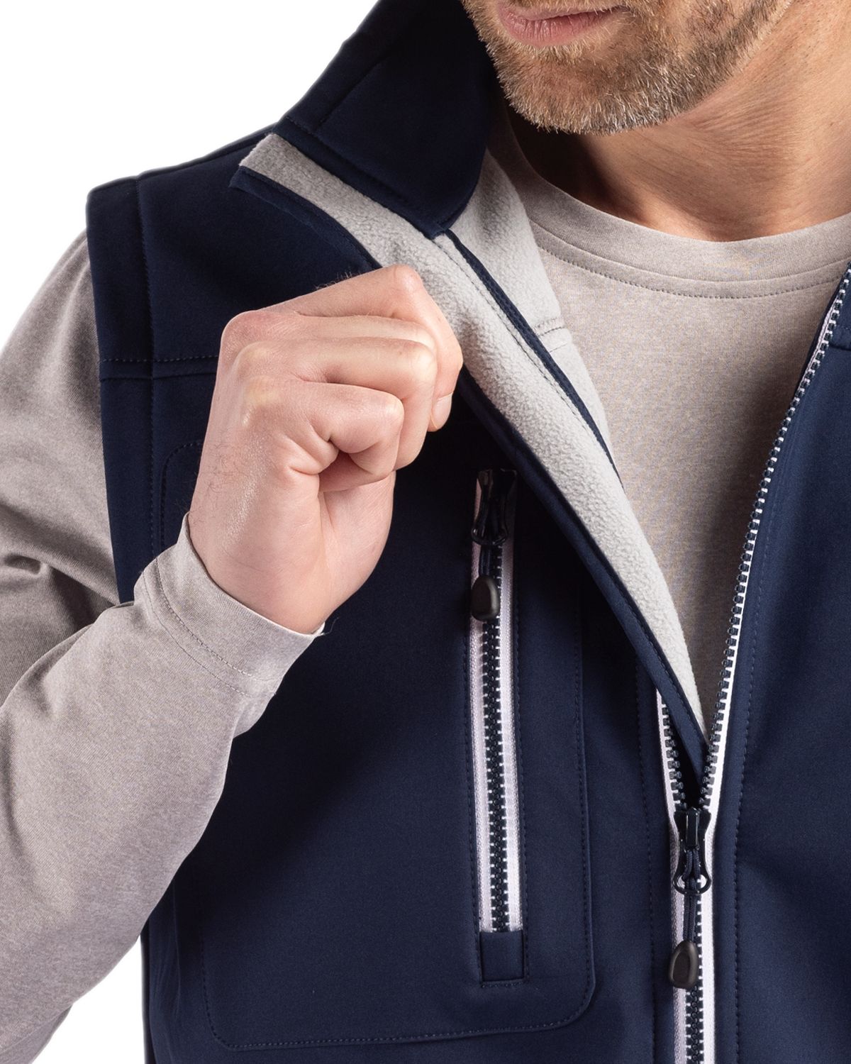 Clique Men's Telemark Recycled Stretch Softshell Full Zip Vest-4