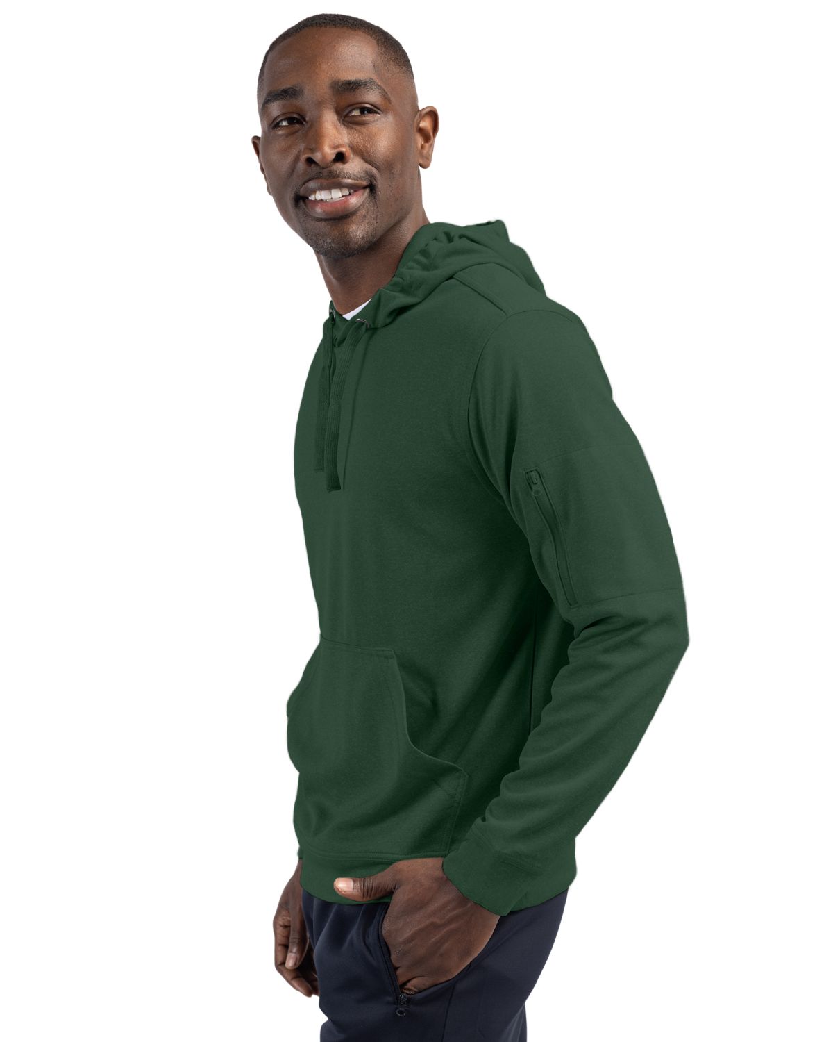 Clique Men's Lift Solution-dyed Performance Hooded Pullover Sweatshirt-3