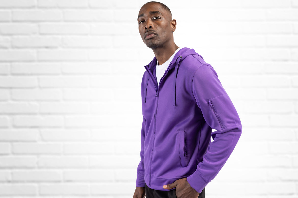Clique Men's Lift Solution-dyed Performance Full Zip Hooded Sweatshirt-1