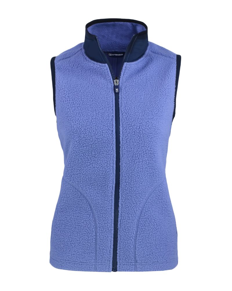 Cutter & Buck Women's Cascade Epic Comfort Recycled Sherpa Fleece Full Zip Vest-7