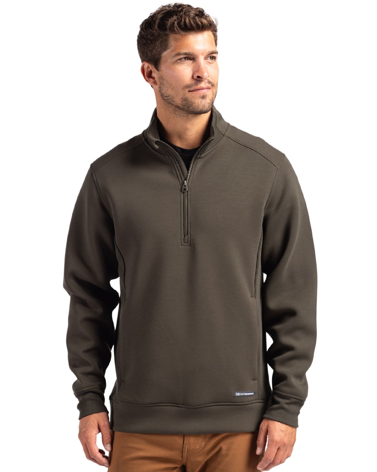 Cutter & Buck Men's Roam Recycled Buttery-Soft Knit Quarter Zip Jacket-6