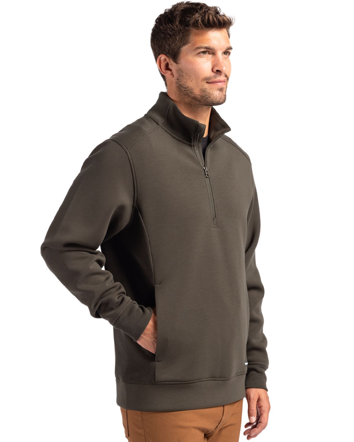 Cutter & Buck Men's Roam Recycled Buttery-Soft Knit Quarter Zip Jacket-8
