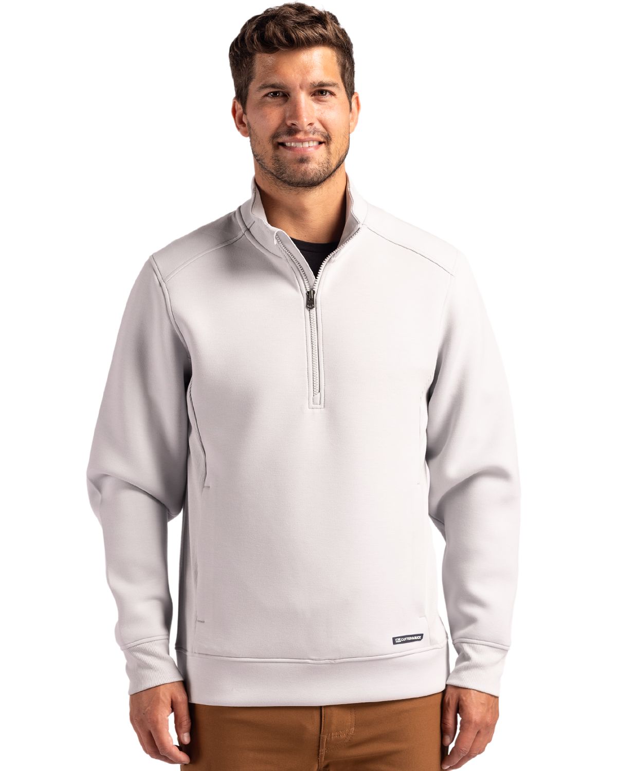 Cutter & Buck Men's Roam Recycled Buttery-Soft Knit Quarter Zip Jacket-4