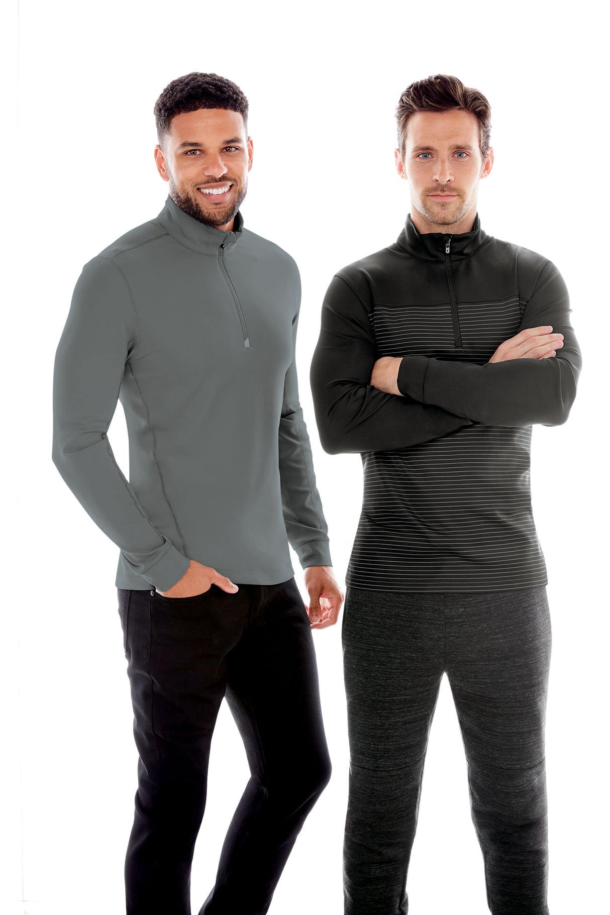 Cutter & Buck Men's Traverse Big & Tall Stripe Quarter Zip Pullover-4