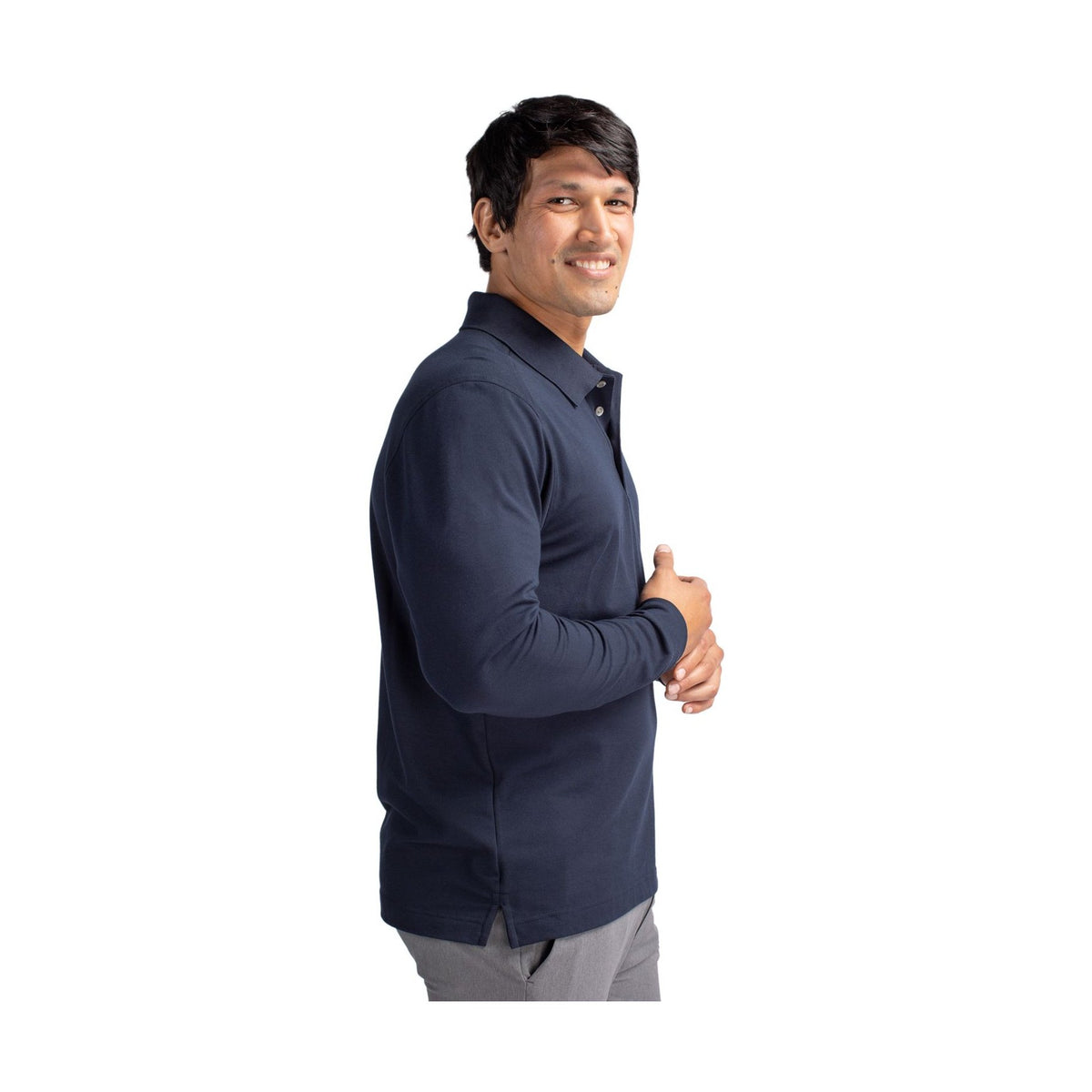 Cutter & Buck Men's Advantage Cotton-Blend Pique Long Sleeve Polo-2