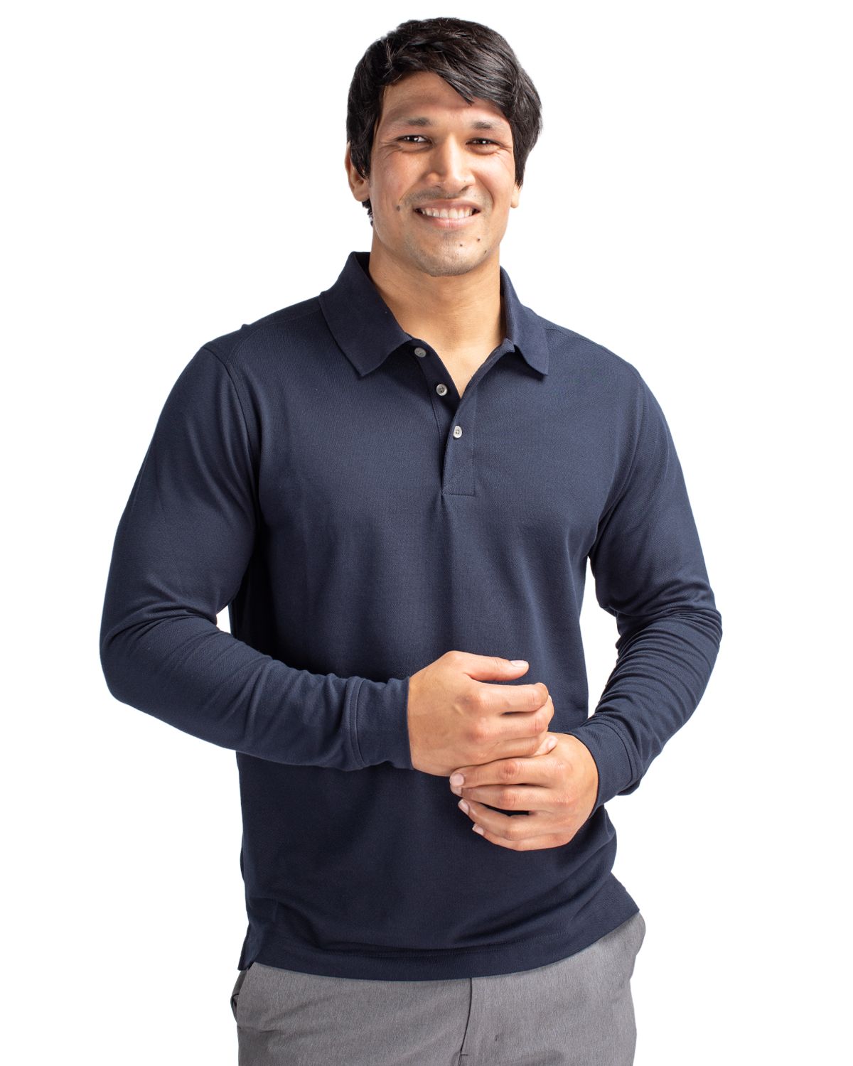 Cutter & Buck Men's Advantage Cotton-Blend Pique Long Sleeve Polo-3