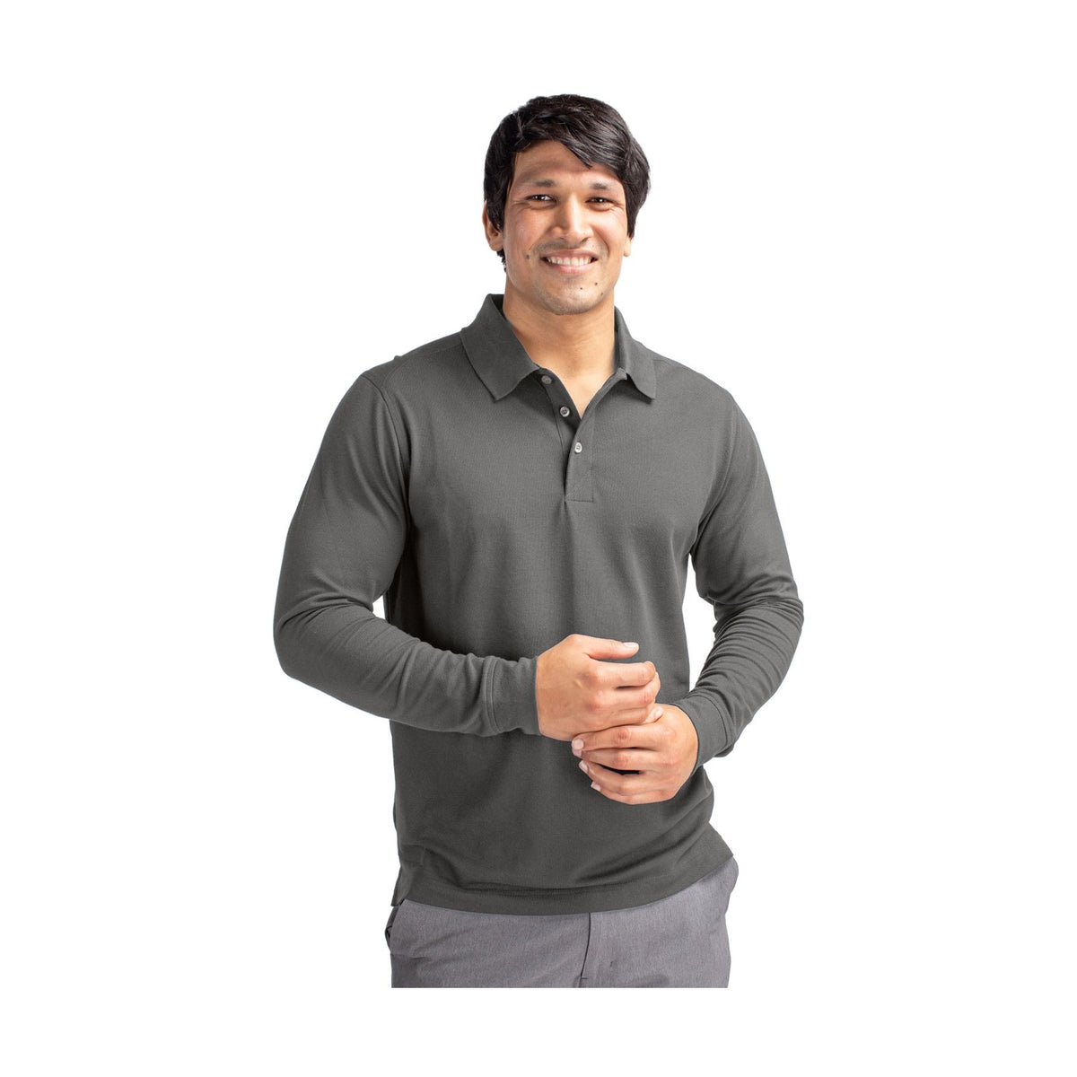 Cutter & Buck Men's Advantage Cotton-Blend Pique Long Sleeve Polo-5