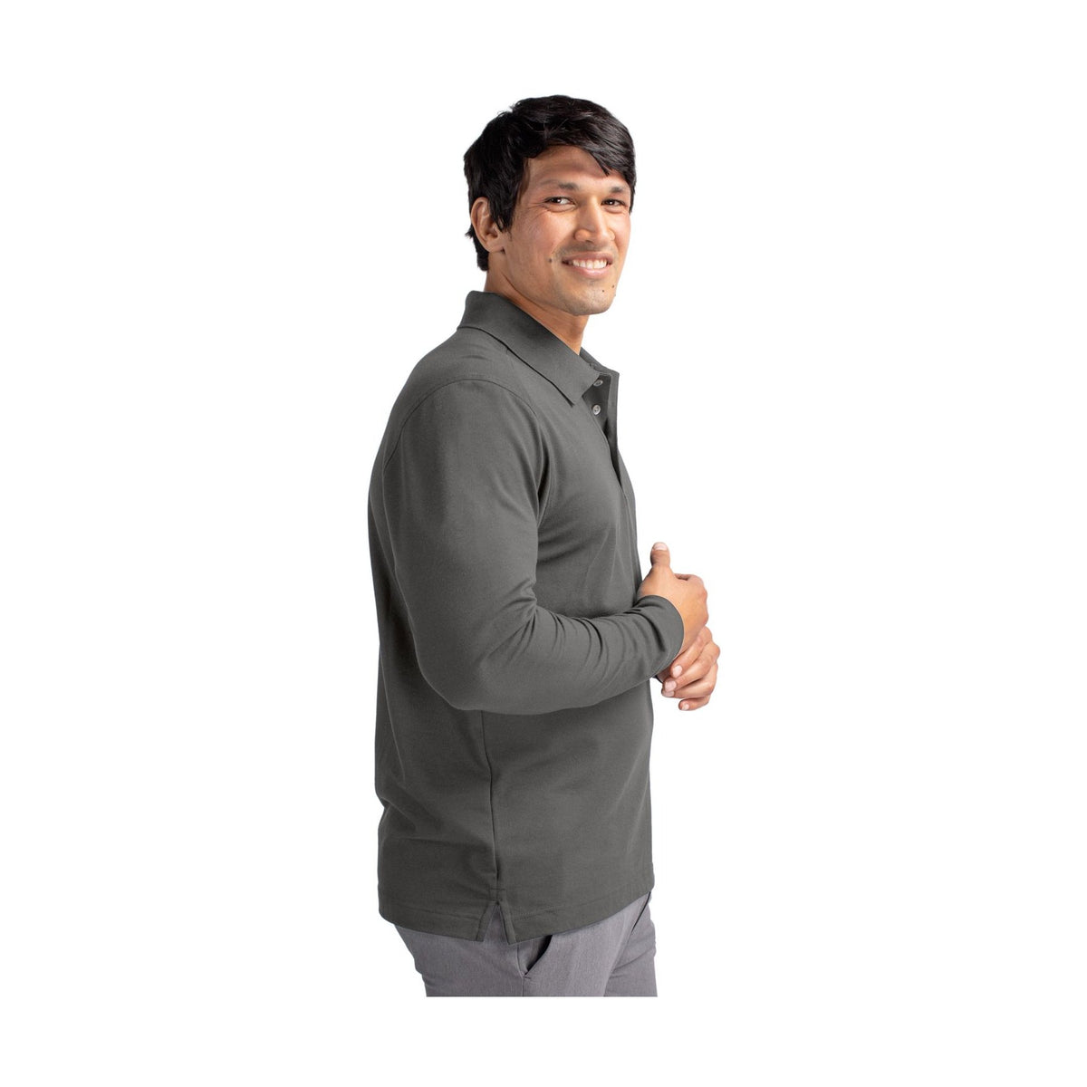 Cutter & Buck Men's Advantage Cotton-Blend Pique Long Sleeve Polo-7