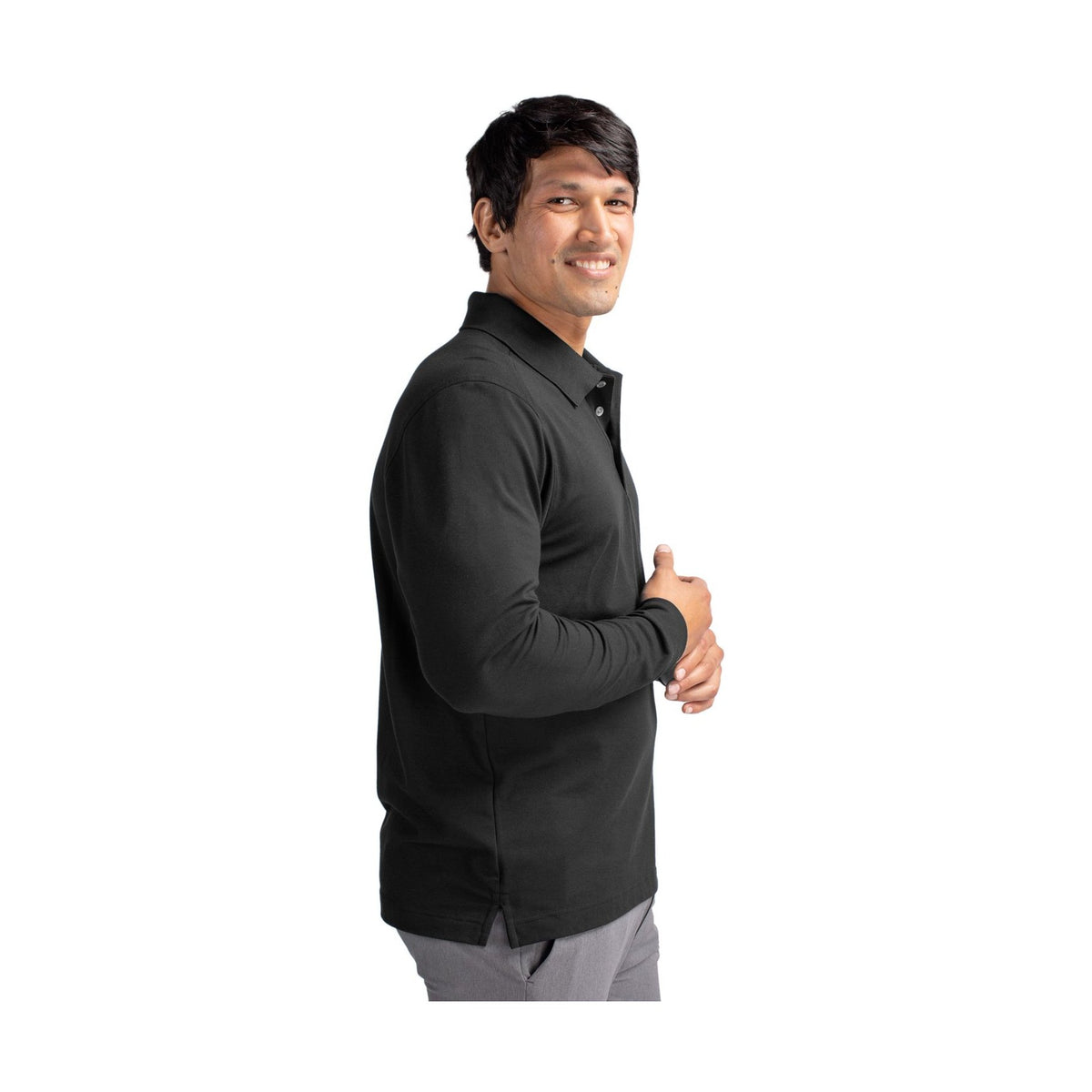 Cutter & Buck Men's Advantage Cotton-Blend Pique Long Sleeve Polo-4