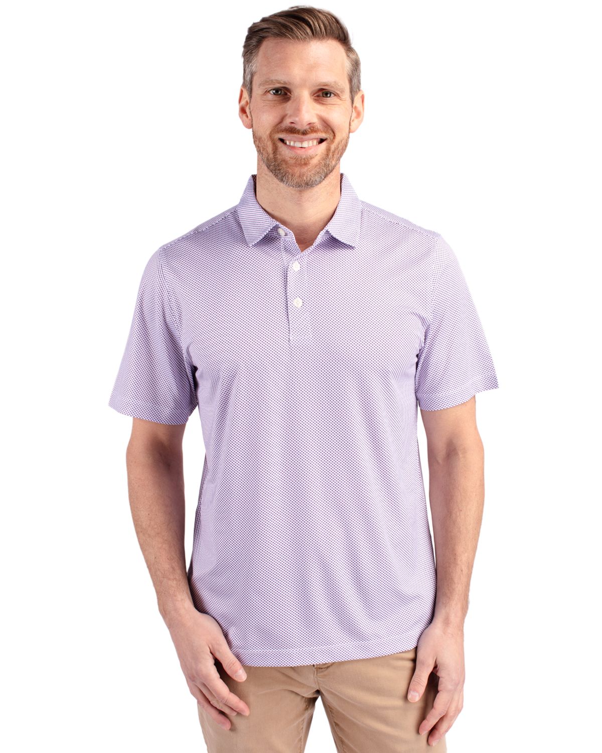 Cutter & Buck Men's Pike Recycled Symmetry Print Polo-4
