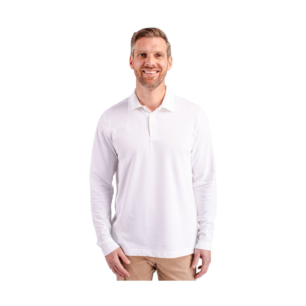 Cutter & Buck Men's Advantage Cotton-Blend Pique Long Sleeve Polo-4
