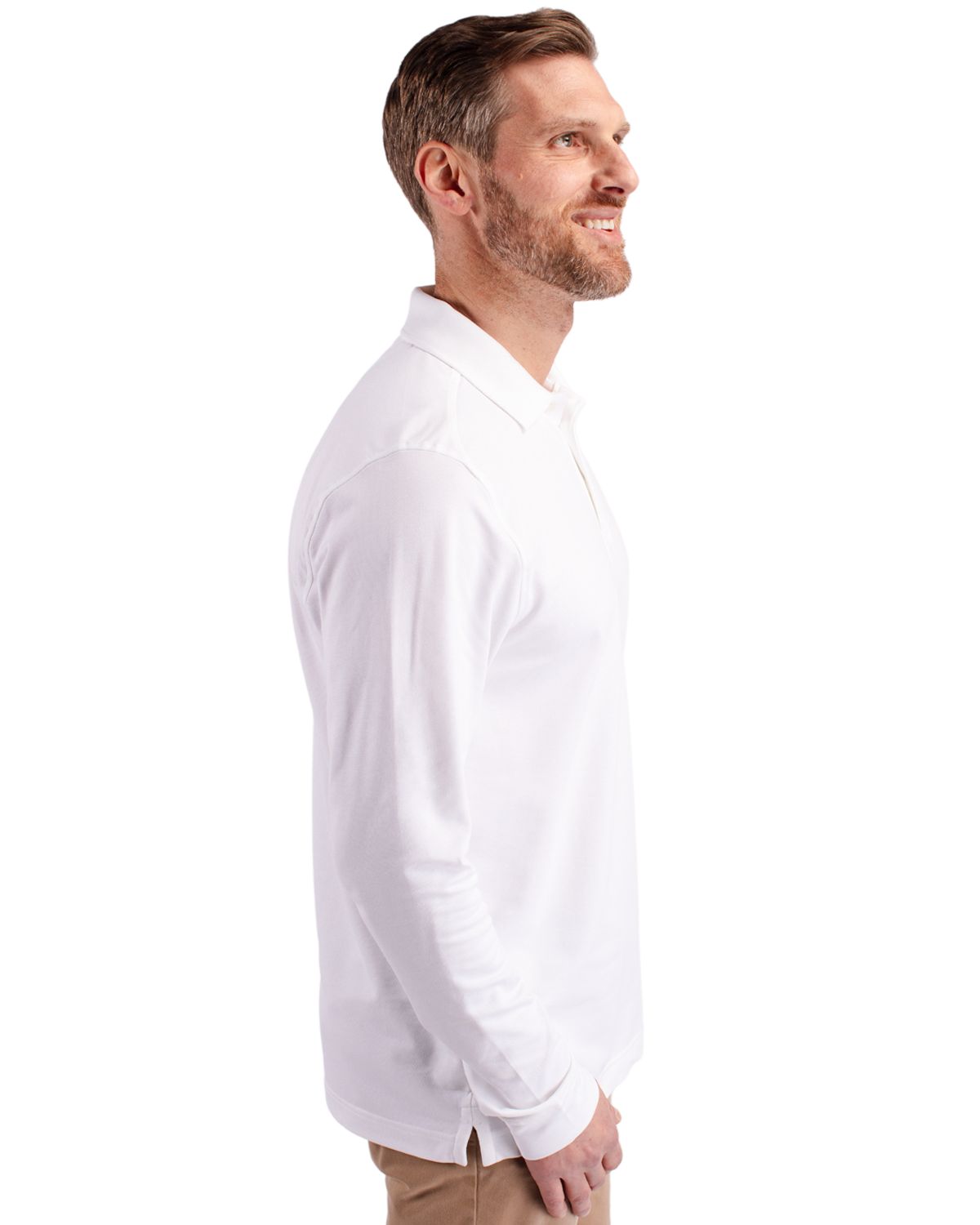 Cutter & Buck Men's Advantage Cotton-Blend Pique Long Sleeve Polo-6