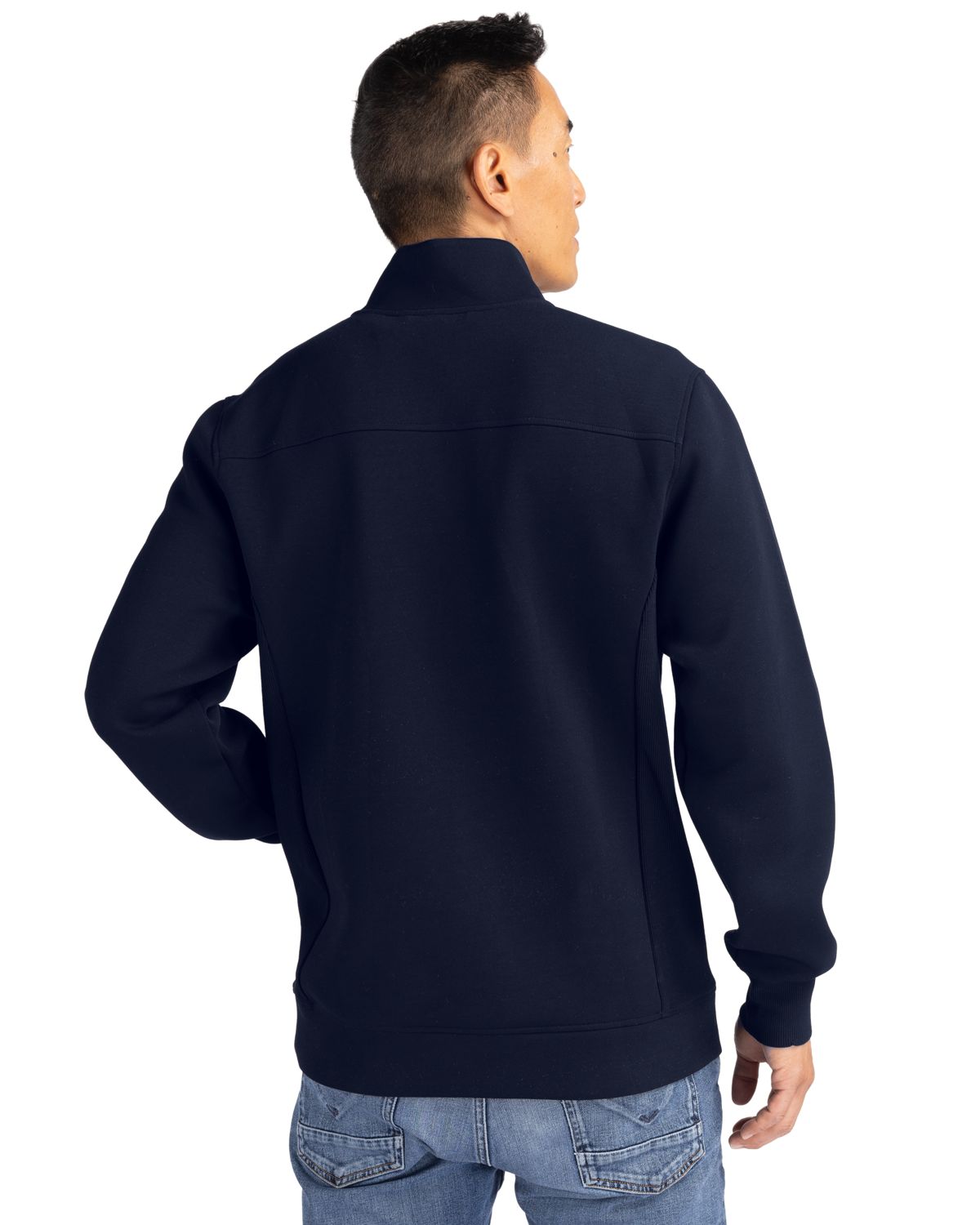 Cutter & Buck Men's Roam Recycled Buttery-Soft Knit Quarter Zip Jacket-3