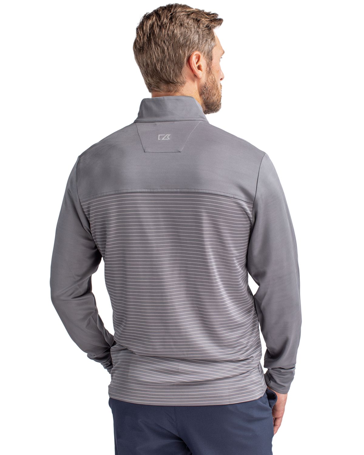 Cutter & Buck Men's Traverse Stripe Quarter Zip Pullover-6