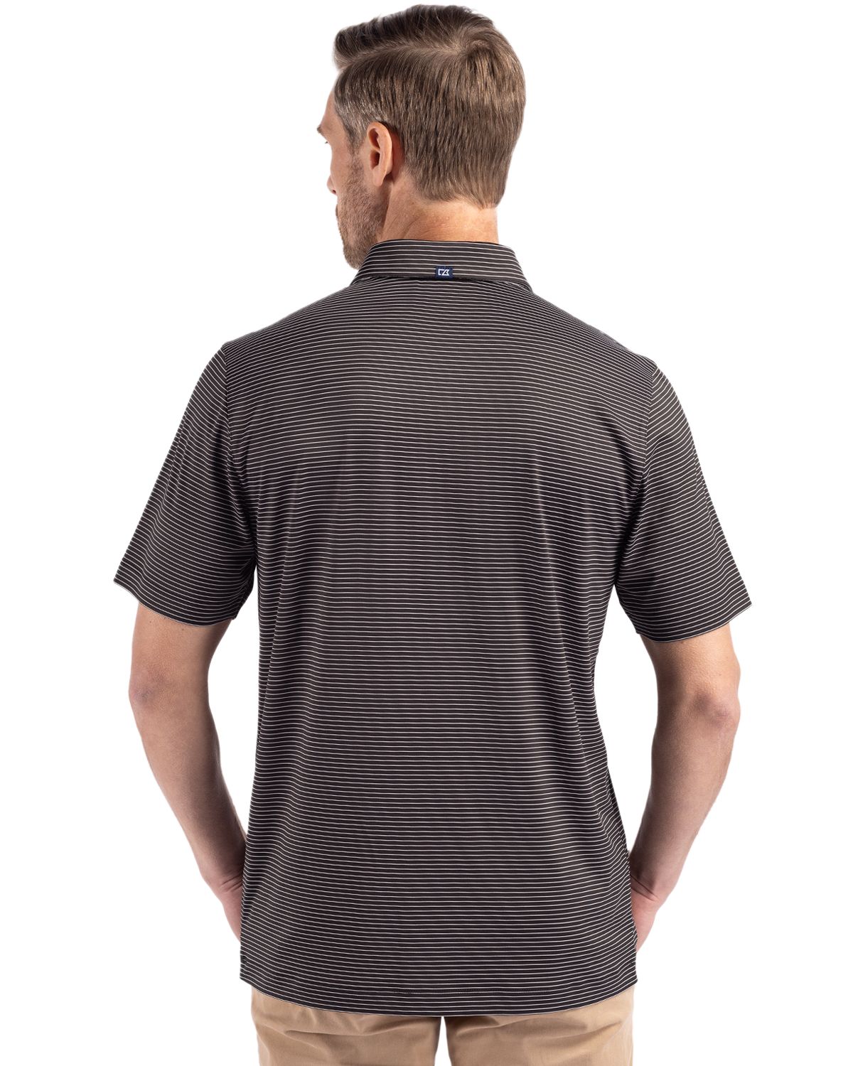Cutter & Buck Men's Forge Recycled Fine Line Stripe Four-Way Stretch Polo-9