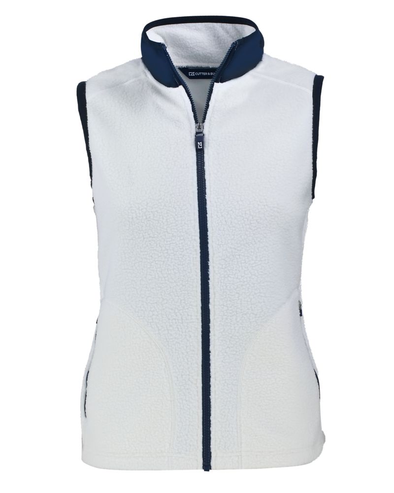 Cutter & Buck Women's Cascade Epic Comfort Recycled Sherpa Fleece Full Zip Vest-2