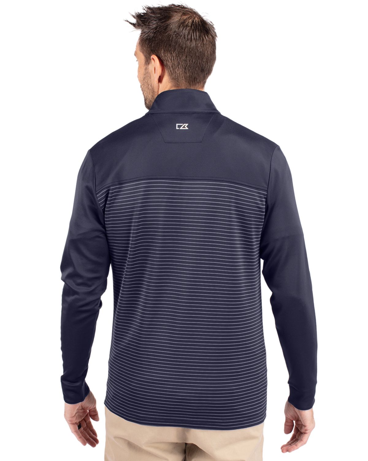 Cutter & Buck Men's Traverse Stripe Quarter Zip Pullover-11