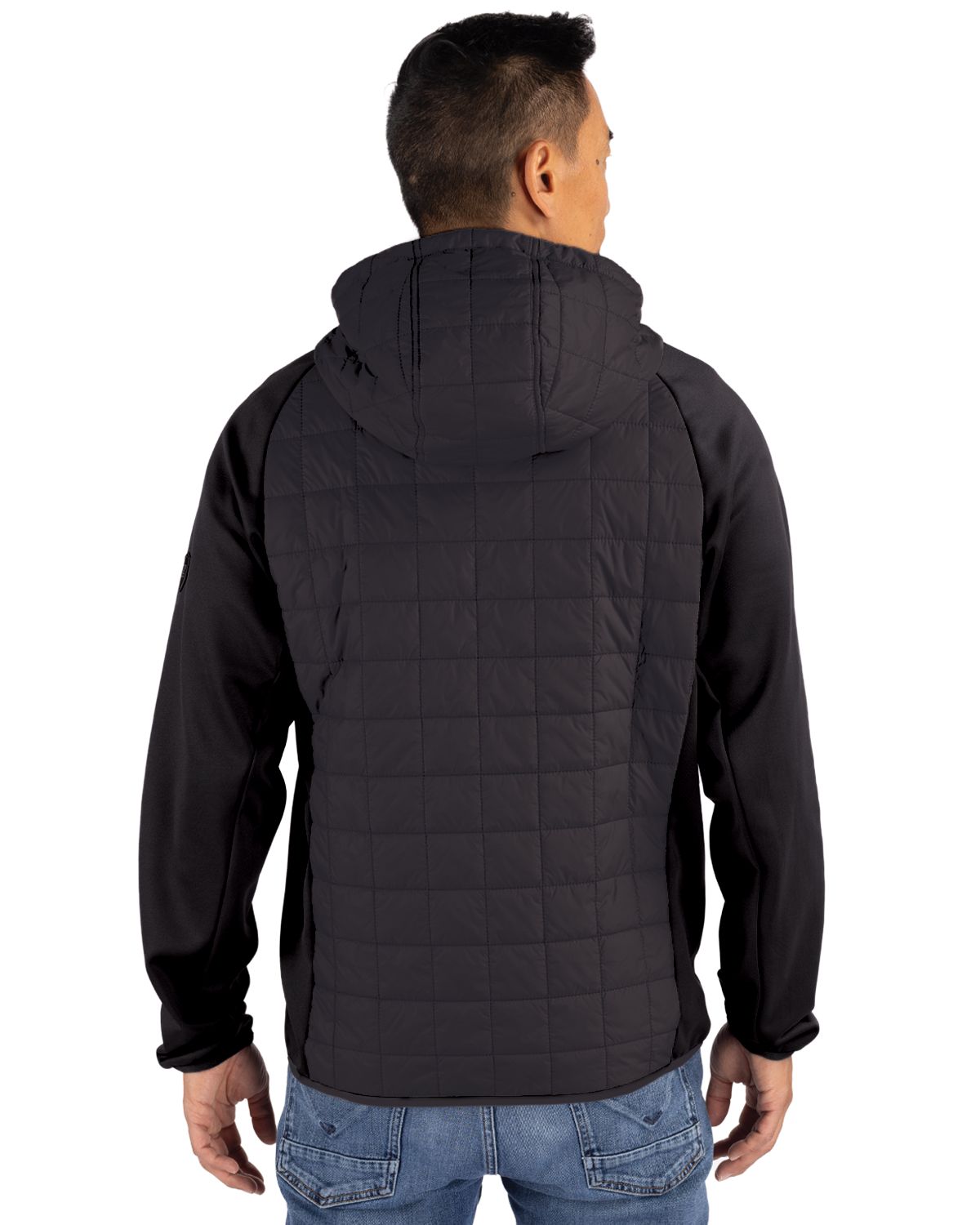 Cutter & Buck Men's Rainier Recycled Insulated Hybrid Puffer Full Zip Jacket-12