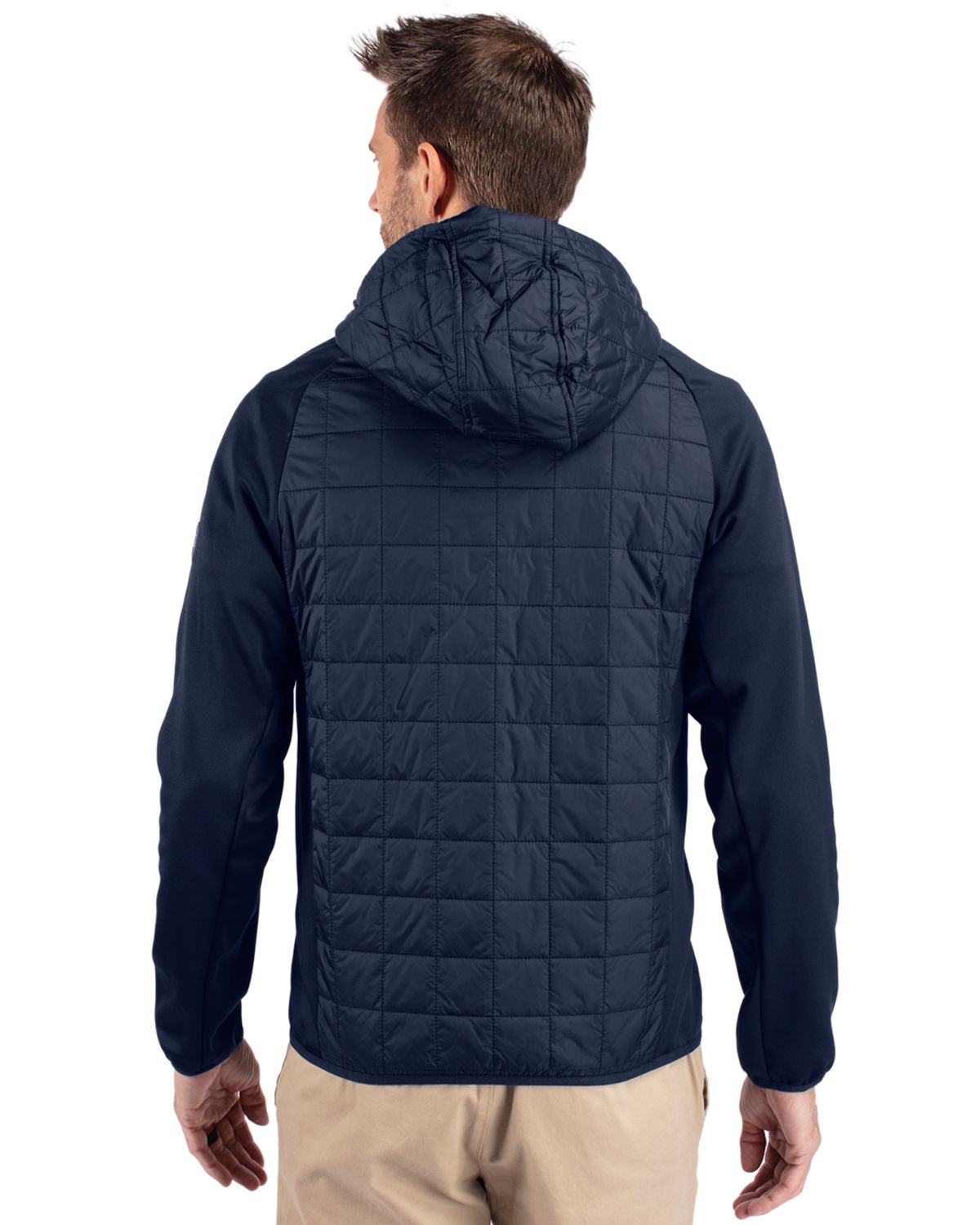 Cutter & Buck Men's Rainier Recycled Insulated Hybrid Puffer Full Zip Jacket-8