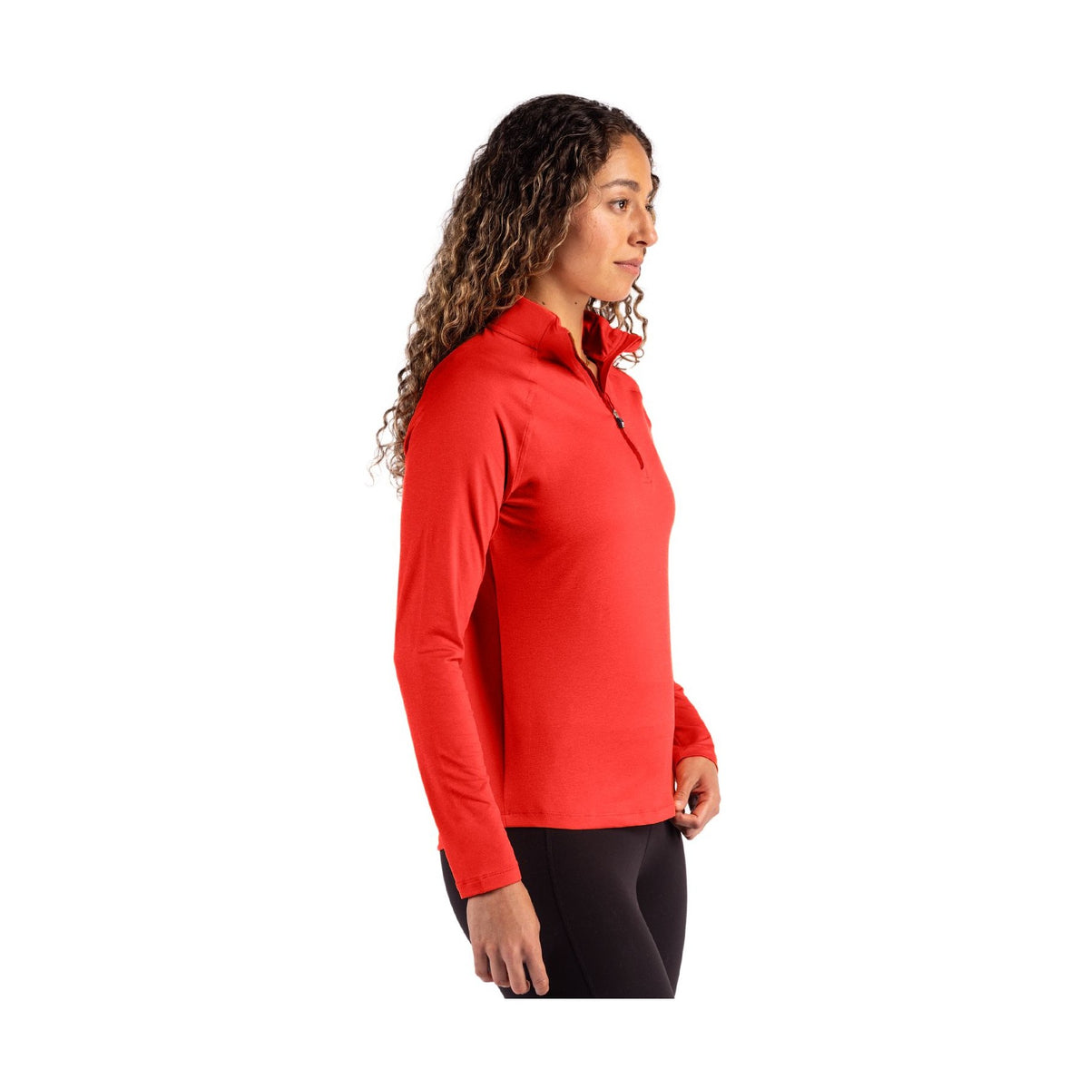 Cutter & Buck Women's Coastline Recycled Double Peached Quarter Zip Pullover-3