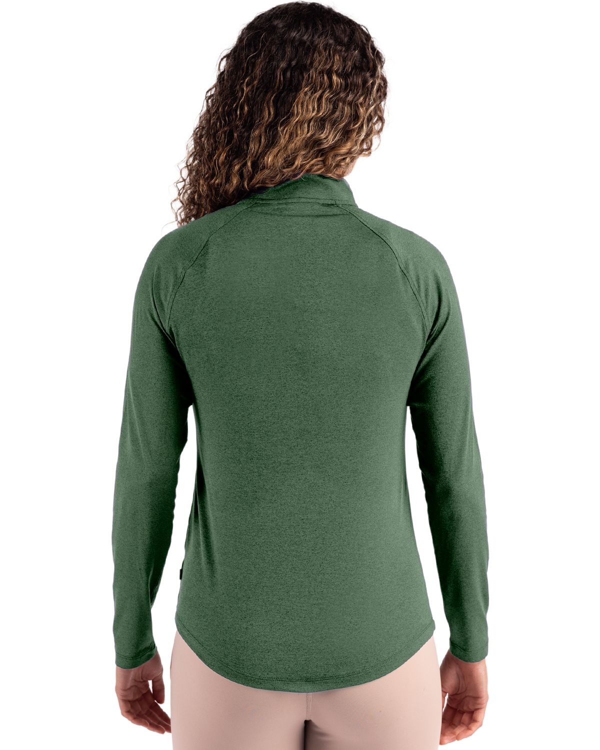 Cutter & Buck Women's Coastline Recycled Double Peached Quarter Zip Pullover-2