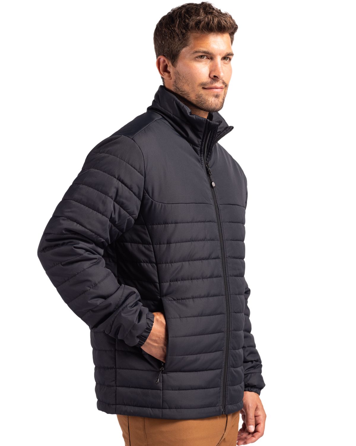 Clique Men's Elevation Recycled Insulated Puffer Full Zip Jacket-4