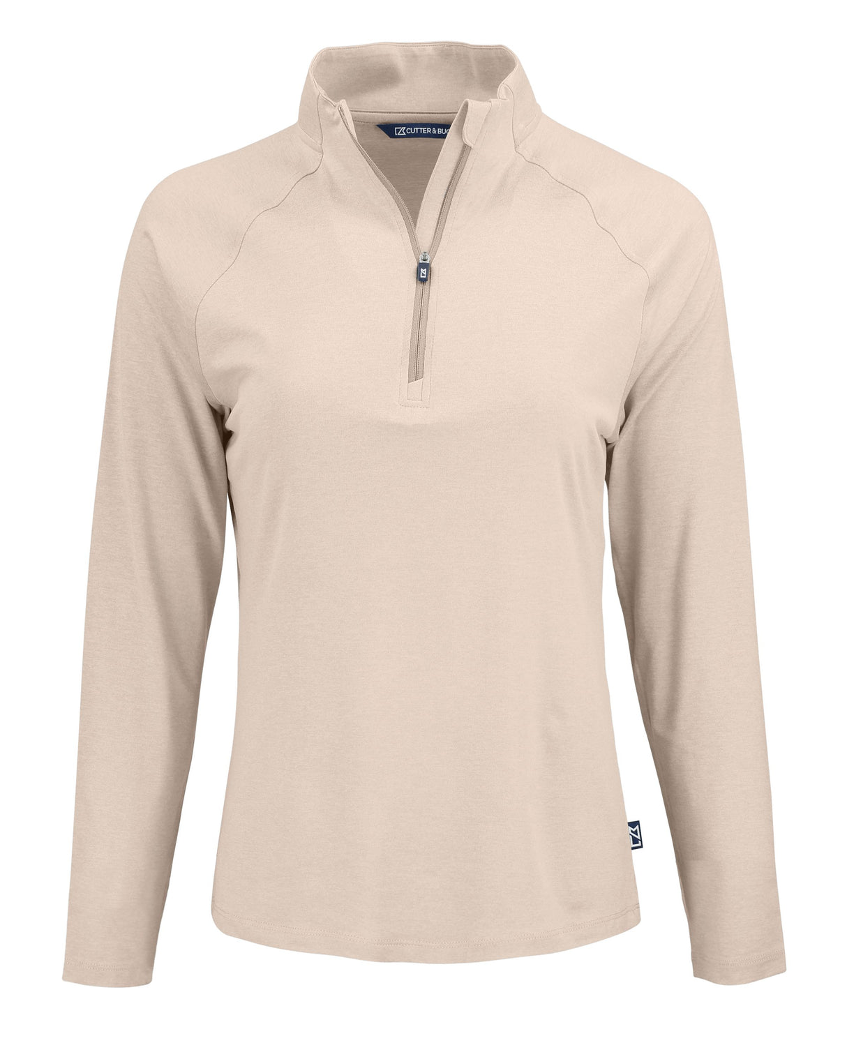 Cutter & Buck Women's Coastline Recycled Double Peached Quarter Zip Pullover-1