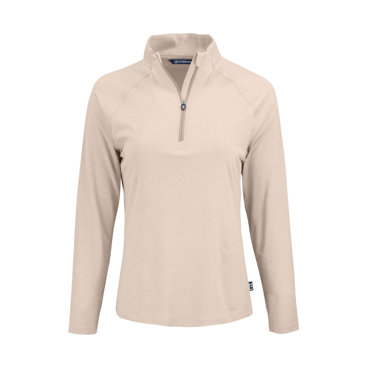 Cutter & Buck Women's Coastline Recycled Double Peached Quarter Zip Pullover-1