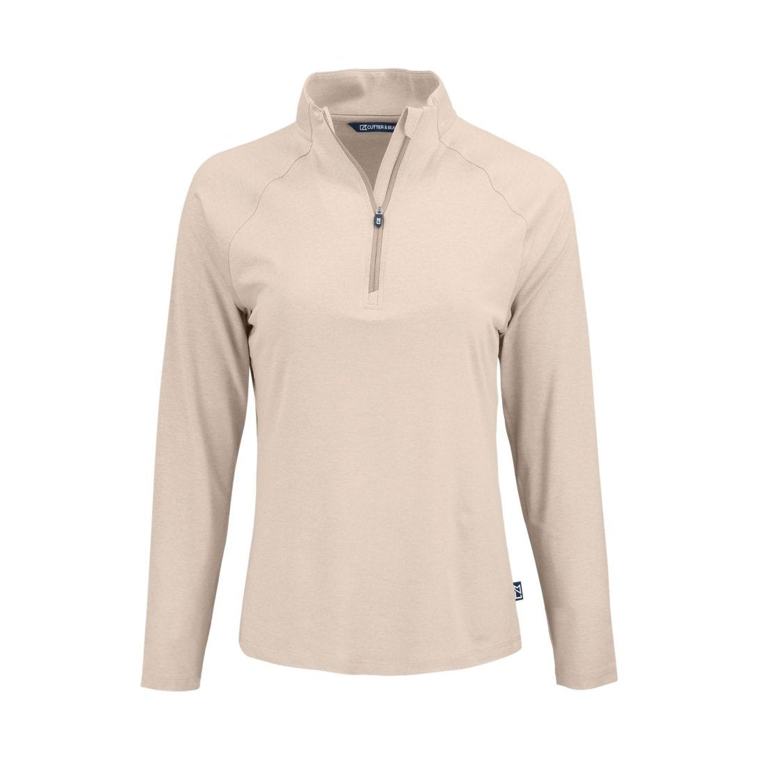 Cutter & Buck Women's Coastline Recycled Double Peached Quarter Zip Pullover-2