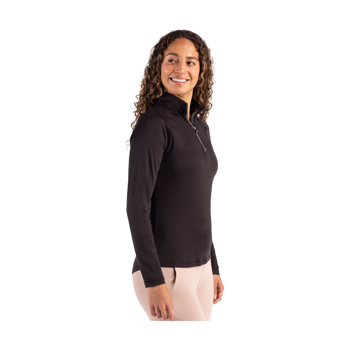 Cutter & Buck Women's Coastline Recycled Double Peached Quarter Zip Pullover-5