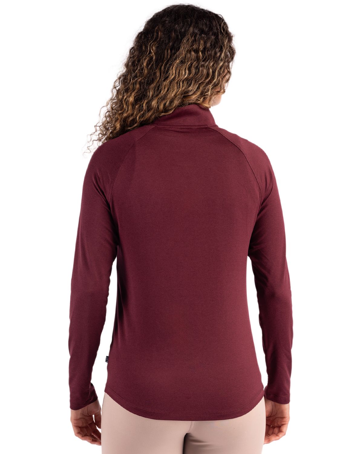 Cutter & Buck Women's Coastline Recycled Double Peached Quarter Zip Pullover-2