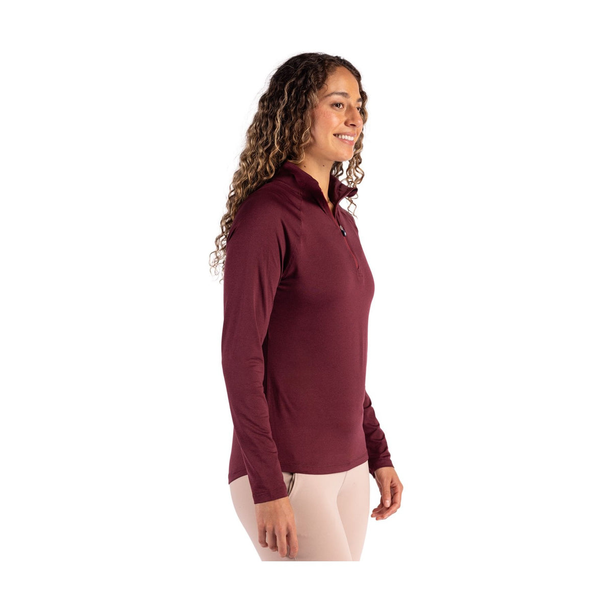 Cutter & Buck Women's Coastline Recycled Double Peached Quarter Zip Pullover-3