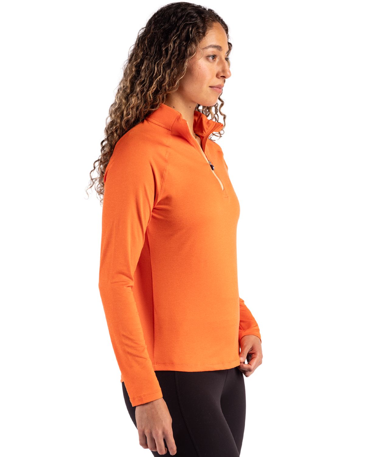 Cutter & Buck Women's Coastline Recycled Double Peached Quarter Zip Pullover-3